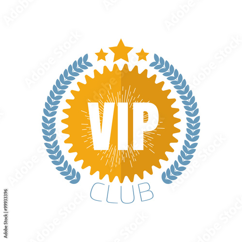 VIP club logo in flat style
