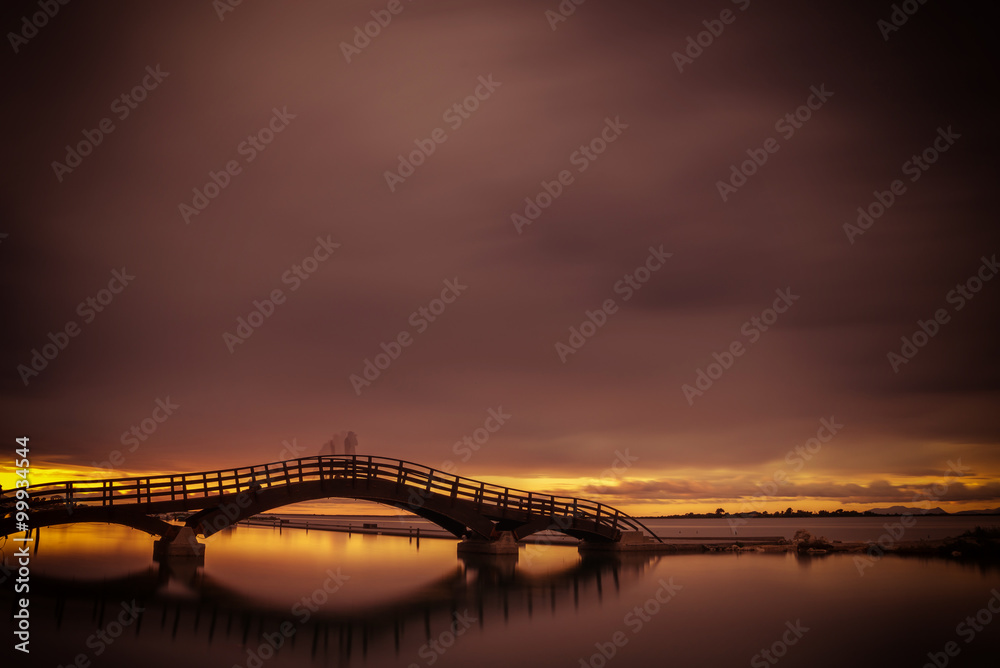 Fototapeta premium Bridge on the Ionian island of Lefkas