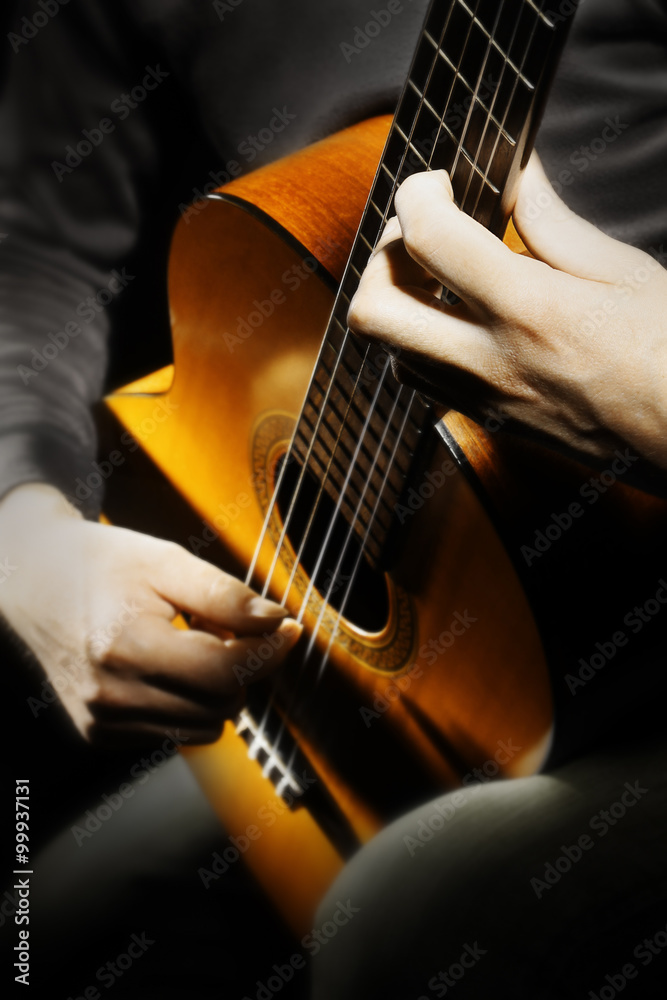 Fototapeta premium Acoustic guitar classical guitarist
