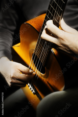 Acoustic guitar classical guitarist