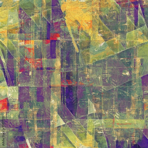 Vintage texture. With different color patterns: yellow (beige); green; purple (violet); red (orange)