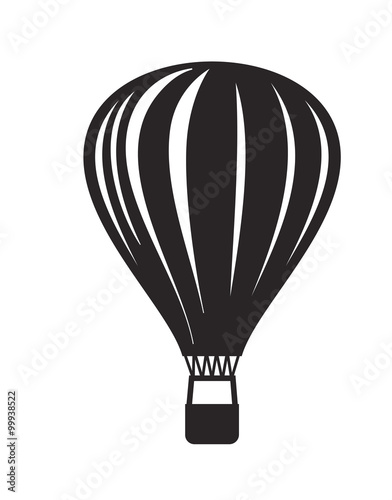 vector black Hot air balloon