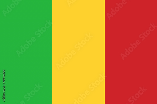 Mali flag illustration of african country photo