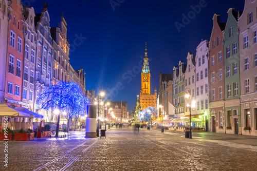 Architecture of the old town in Gdansk, Poland
