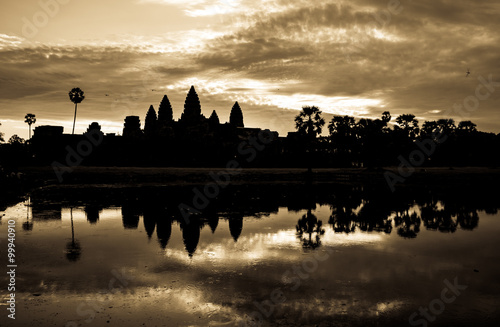 Silhouette of Angkor Wat