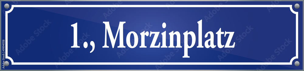 Straßenschild Morzinplatz im ersten Wiener Gemeindebezirk in Wien Österreich