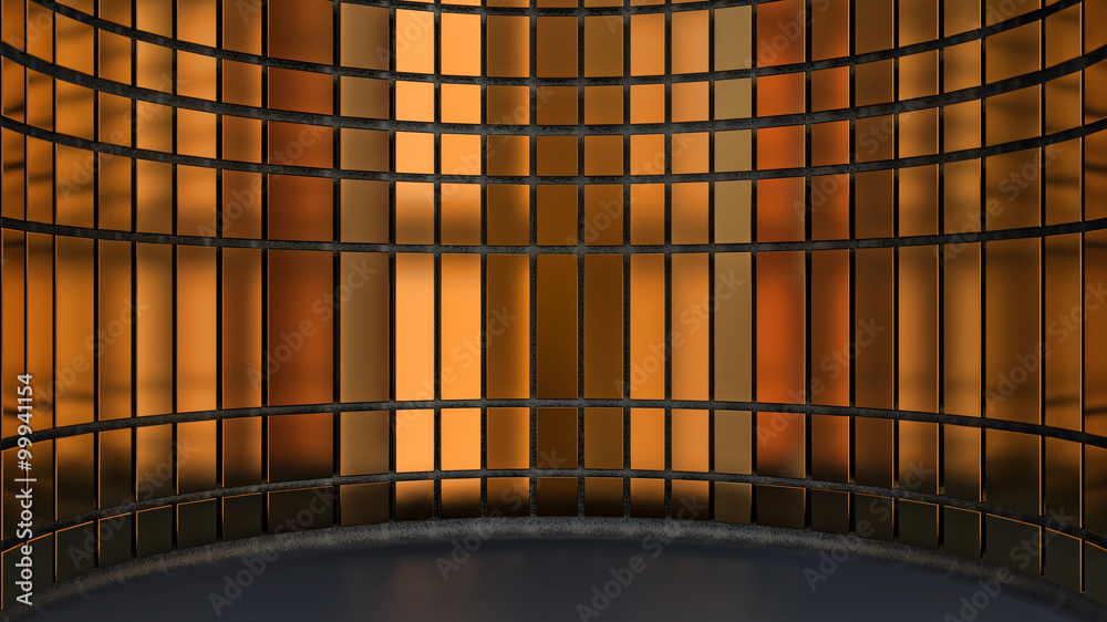 Fototapeta premium golden panels interior background