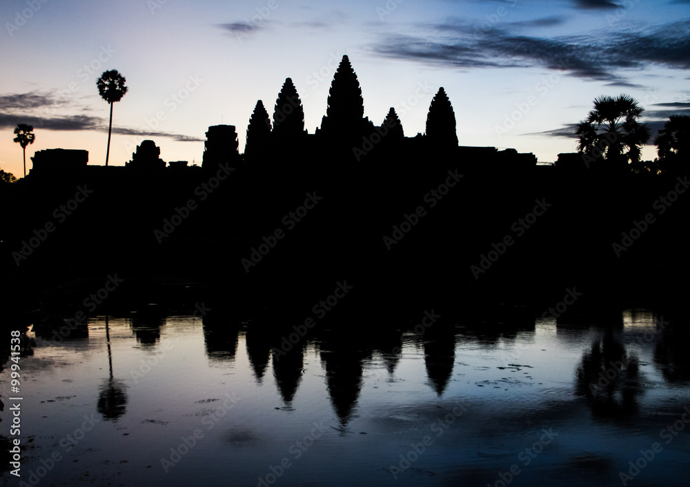 Obraz premium Silhouette of Angkor Wat