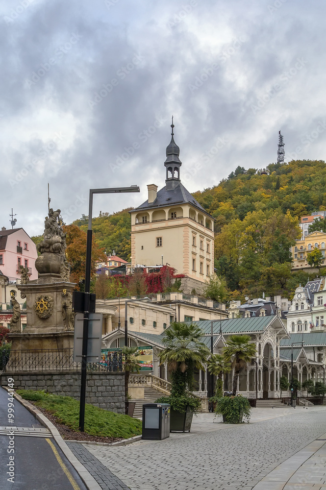 Fototapeta premium city centre of Karlovy Vary, Czech Republic