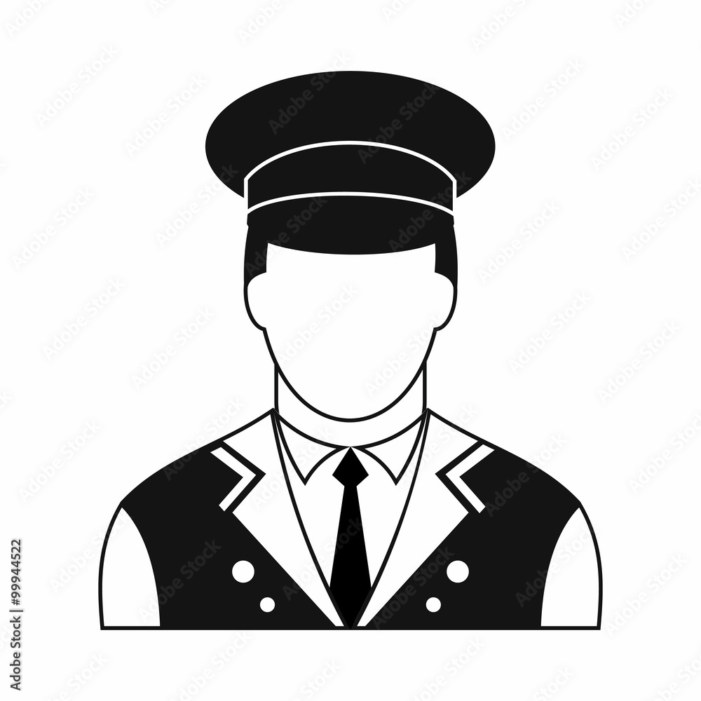 Doorman black simple icon
