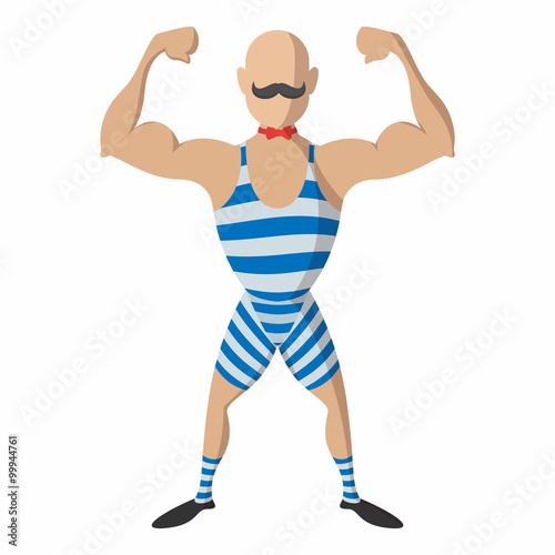 Strong man cartoon