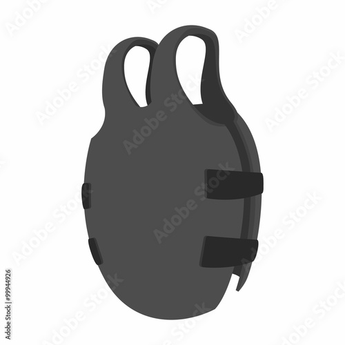 Paintball protective vest cartoon icon
