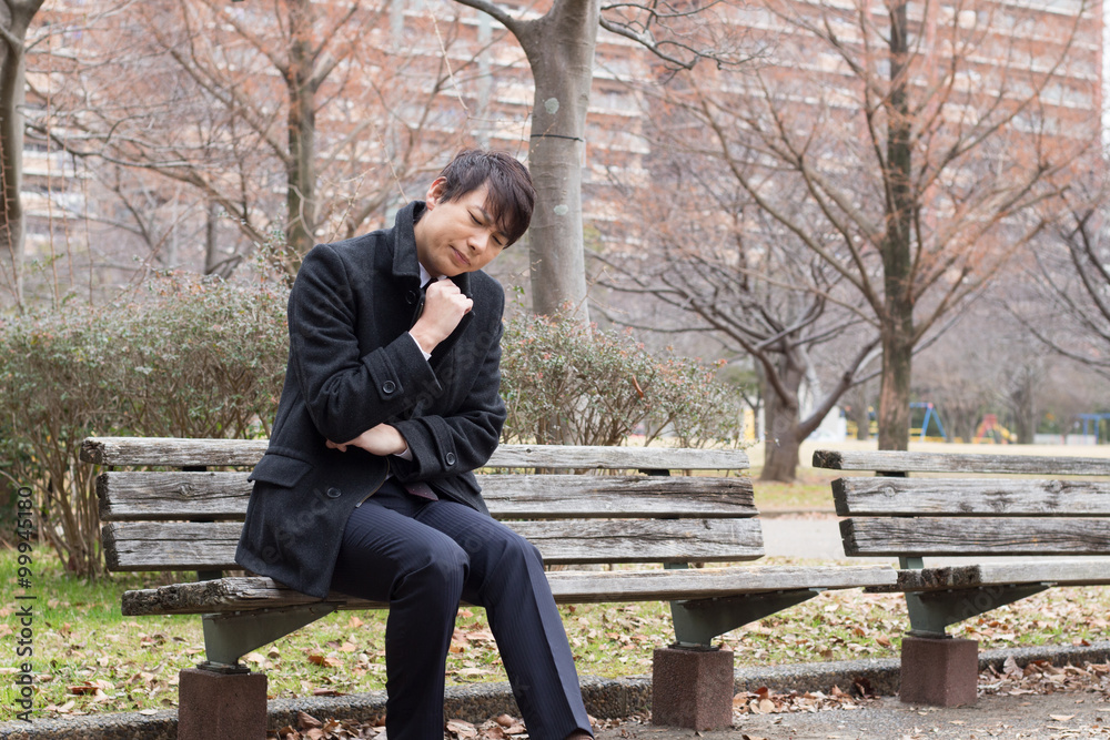 Fototapeta premium 男性 冬