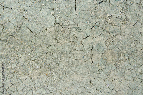 Dried and cracked soil texture