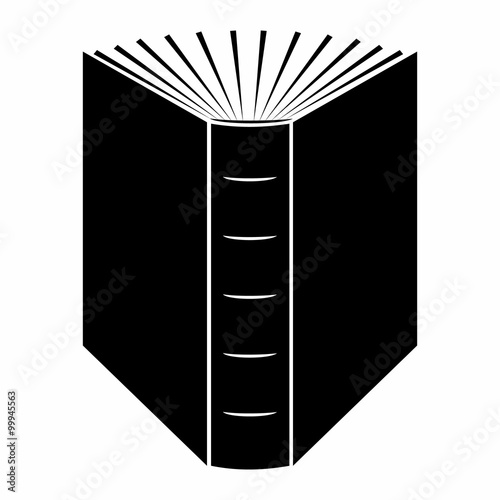 The end of open book black simple icon