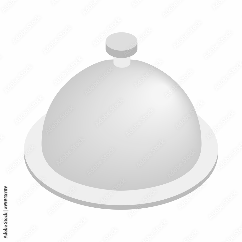 Restaurant cloche isometric 3d icon