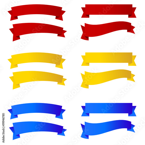 ribbon vector in colorful