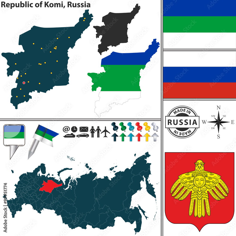 Republic of Komi, Russia Stock Vector Adobe Stock
