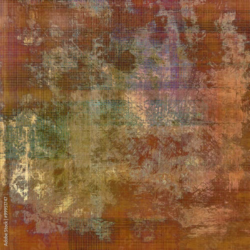 Old, grunge background texture. With different color patterns: yellow (beige); brown; green; purple (violet)
