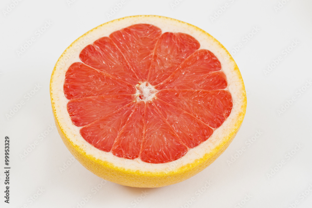 Half a single red grapefruit Half a single red grapefruit