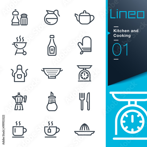 Lineo - Kitchen and Cooking line icons