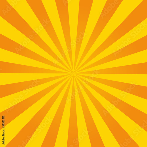 Retro ray orange background in vintage style