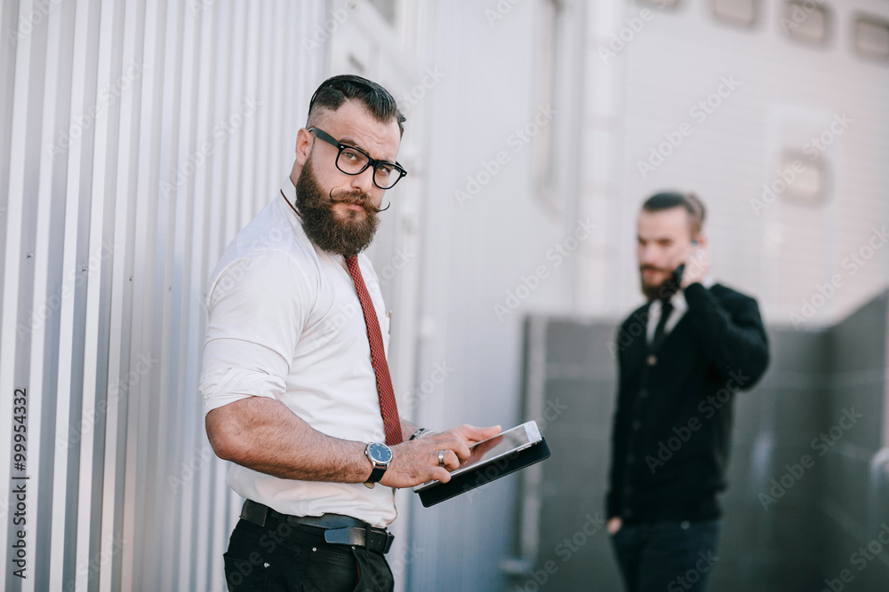 Fototapeta premium business man outside