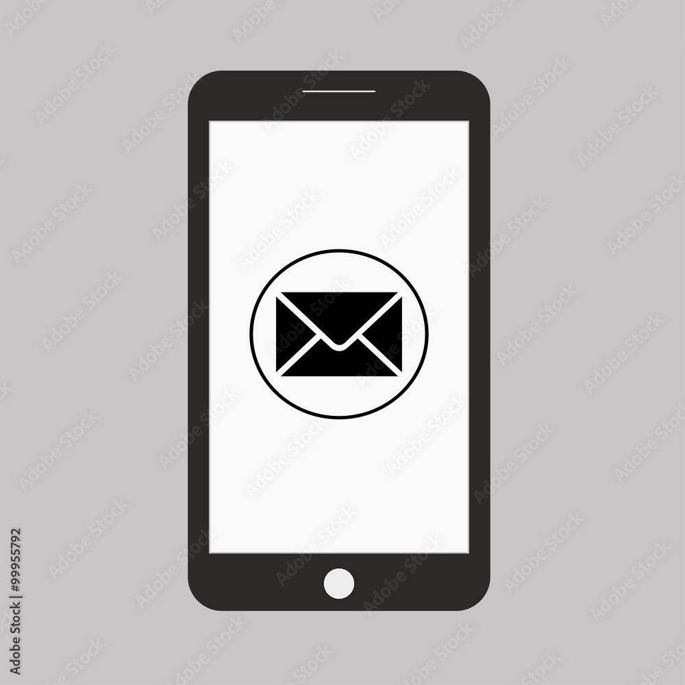 Flat design style vector illustration of modern smartphone Flat design style vector illustration of modern smartphone
