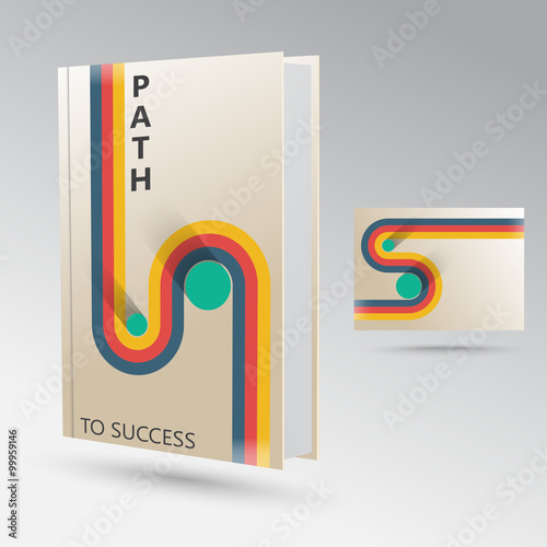 The path to success retro graphic design for the book.