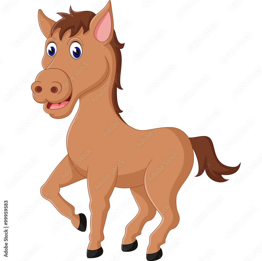 illustration of Cute horse cartoon illustration of Cute horse cartoon