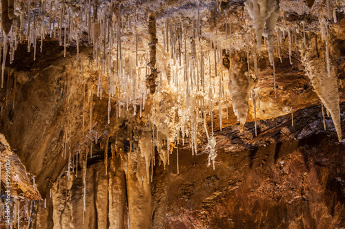 Stalactites in the Grandes Canalettes cave