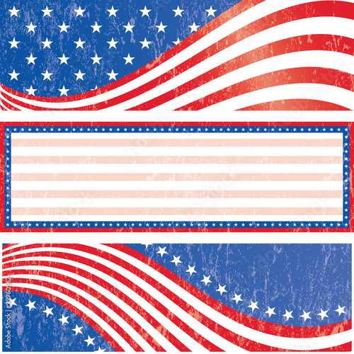 American flag stickers set