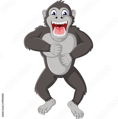 Angry gorilla cartoon
