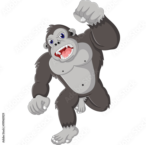 Angry gorilla cartoon