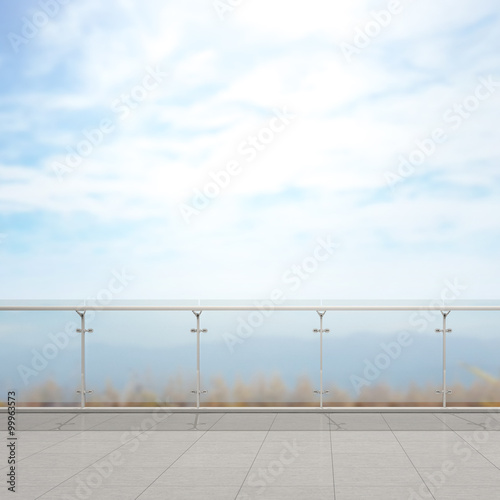 Balcony And Terrace Of Blur Nature Background