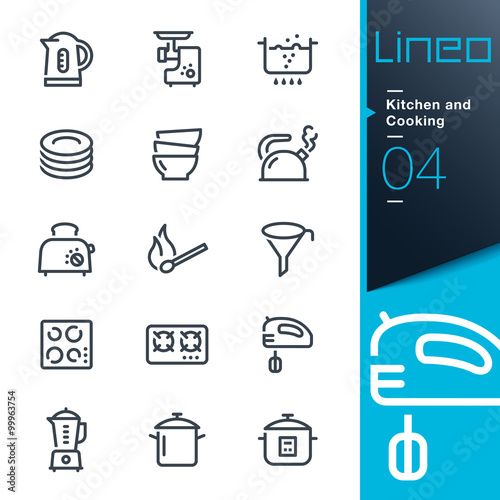 Lineo - Kitchen and Cooking line icons