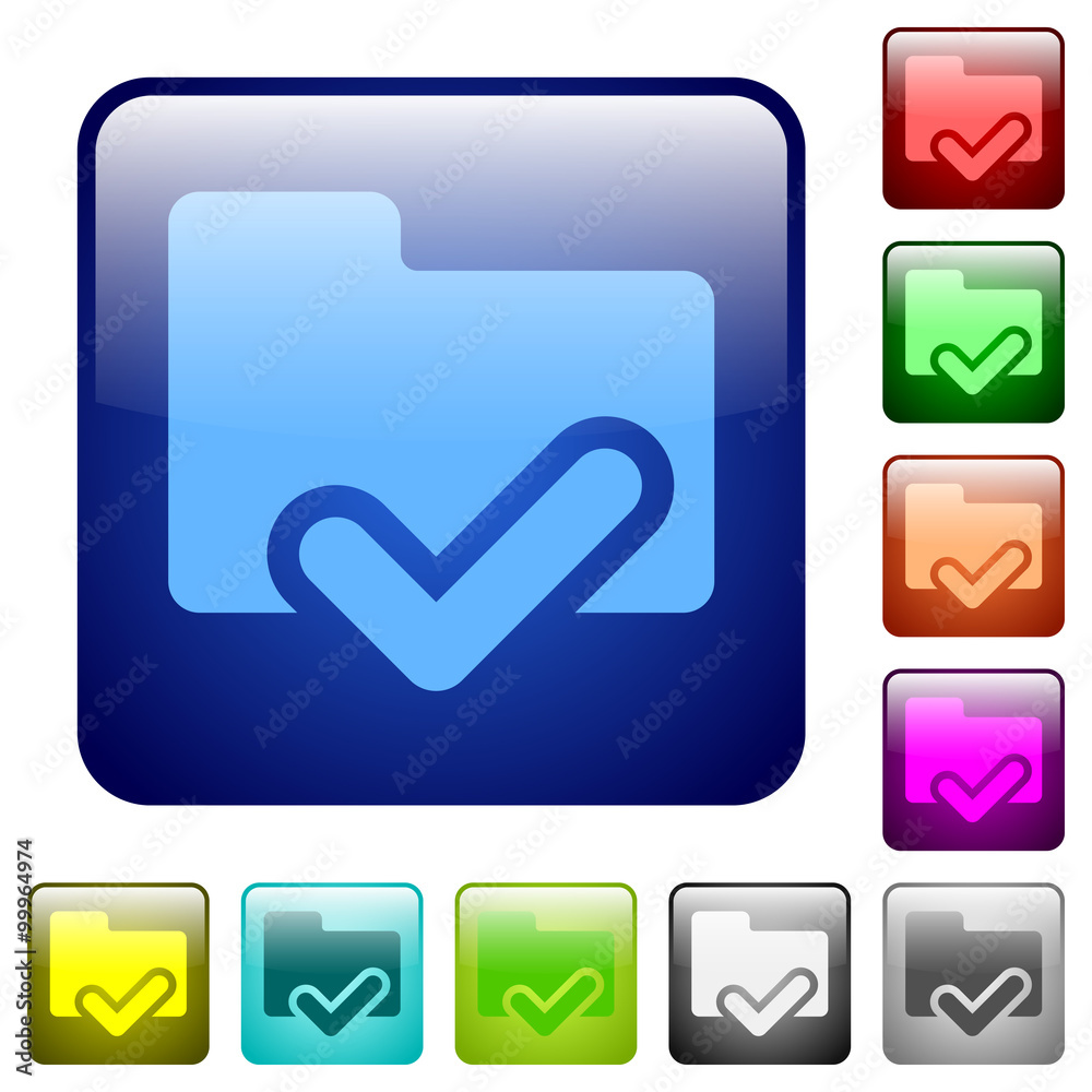 Color folder ok square buttons Color folder ok square buttons