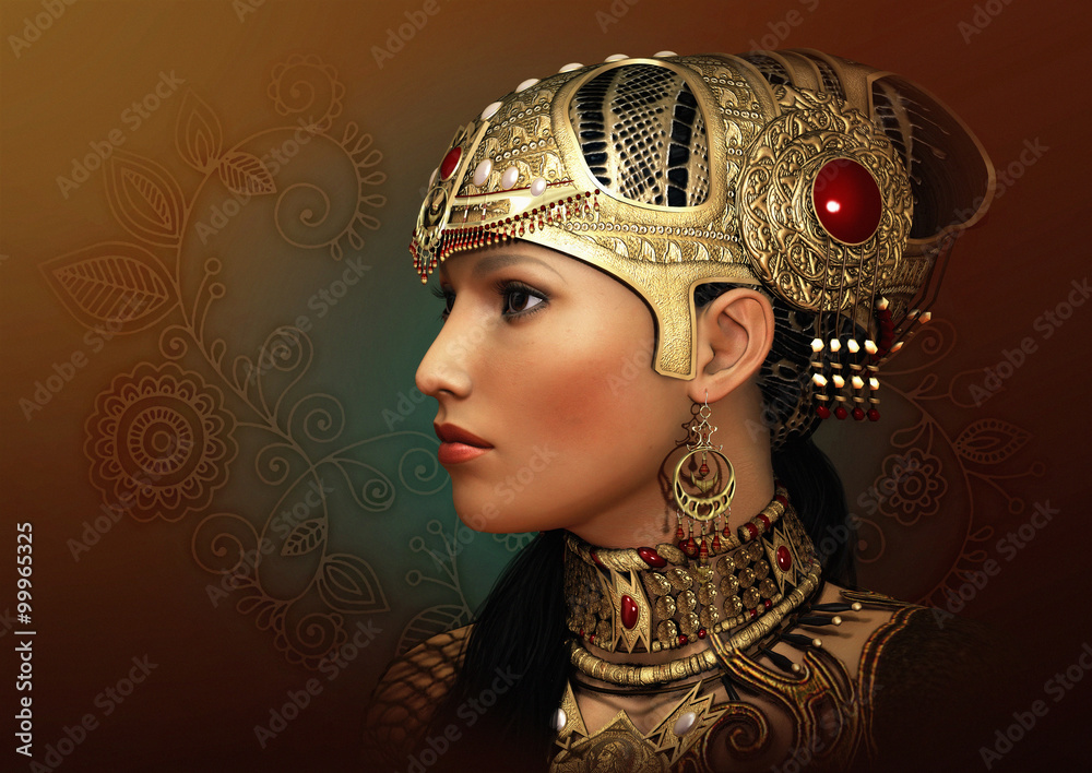 Fototapeta Portret księżniczki orientalnej, 3d CG