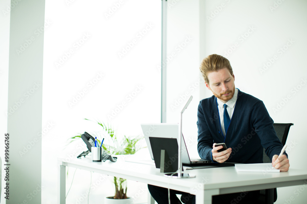 Young man working in the office