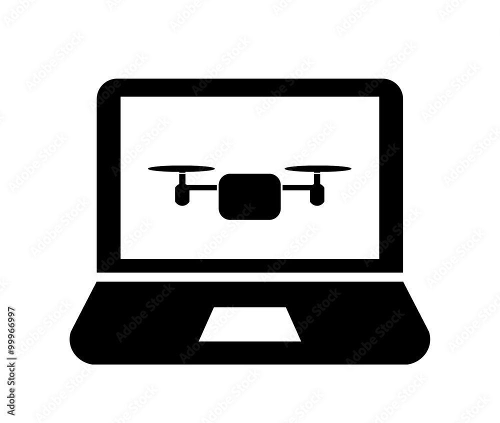 Drone dans un ordinateur portable Drone dans un ordinateur portable
