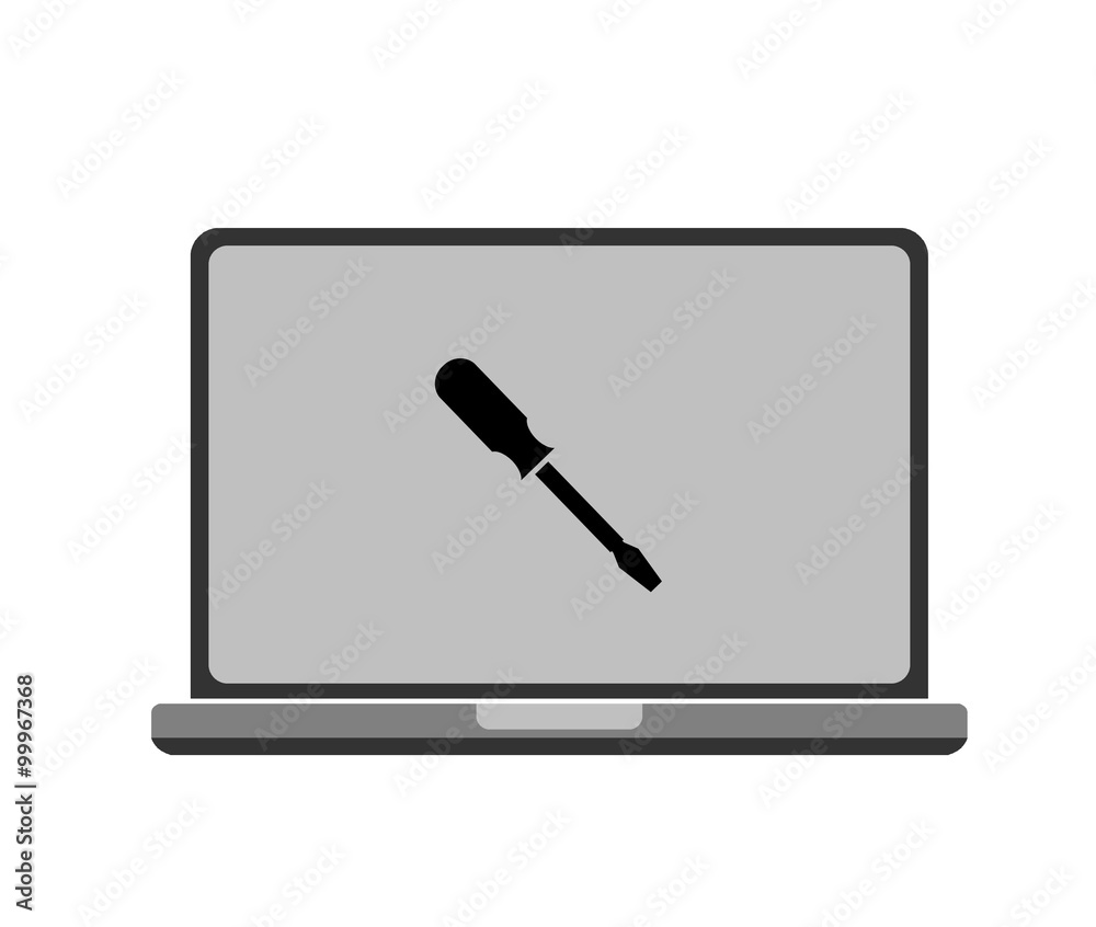 Tournevis dans un ordinateur portable Tournevis dans un ordinateur portable
