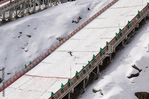 Continental Cup ski jumping. Height of 120 meters springboard photo