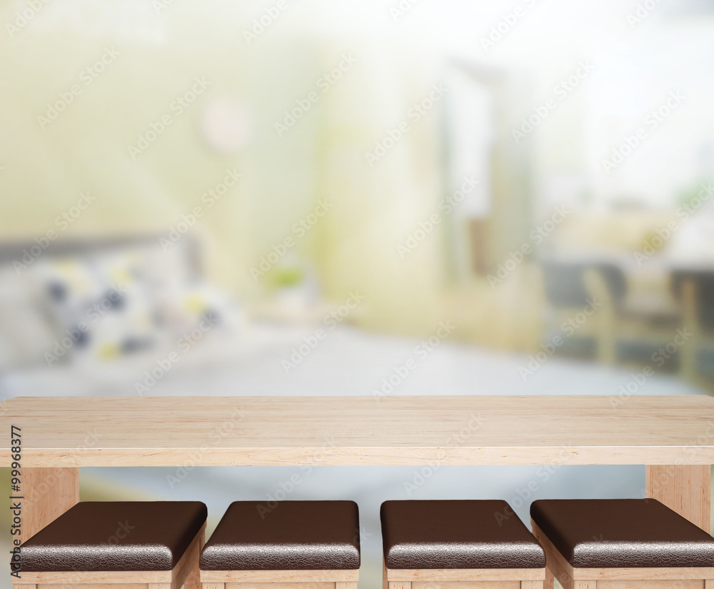 Table Top And Blur Background In Bedroom Table Top And Blur Background In Bedroom