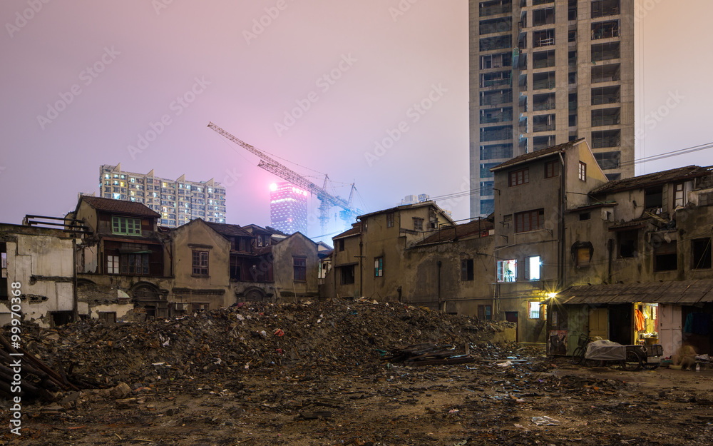 Shanghai Xiaonanmen old town under redevelopment