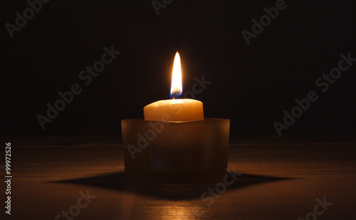 Candle in glass jar