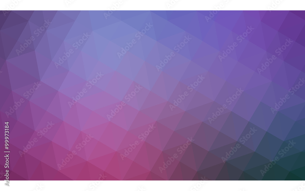 Multicolor purple, pink polygonal design illustration, which consist of triangles and gradient in origami style.