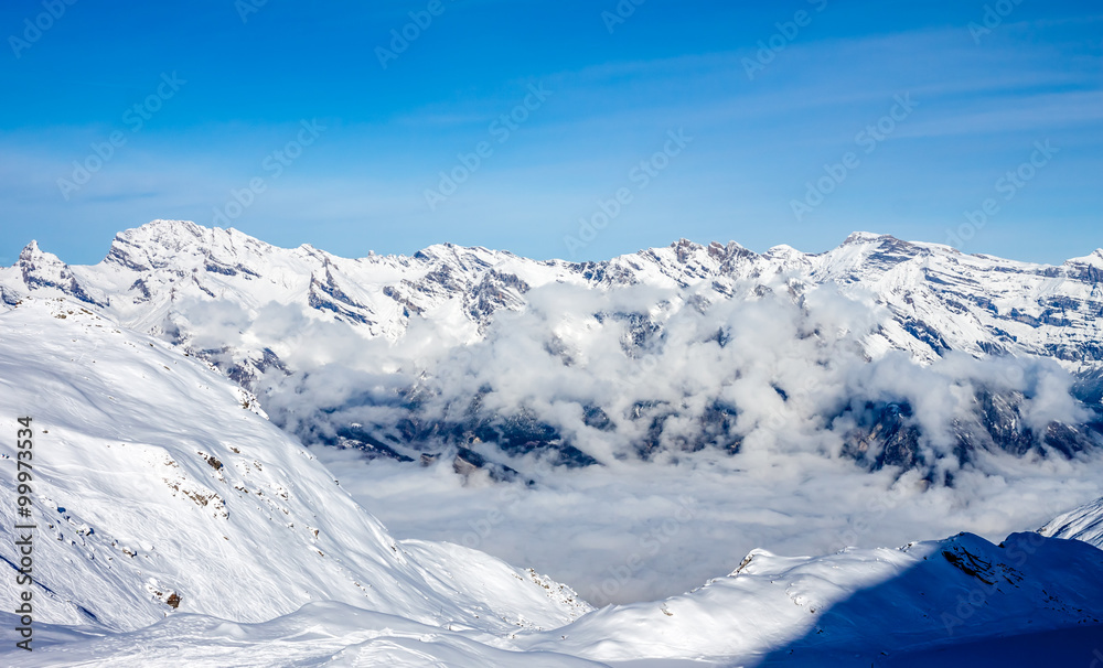 Obraz premium Alps mountain winter landscape