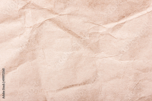 Crumpled retro brown paper texture.