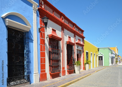 Campeche City in Mexico colonial architecture photo
