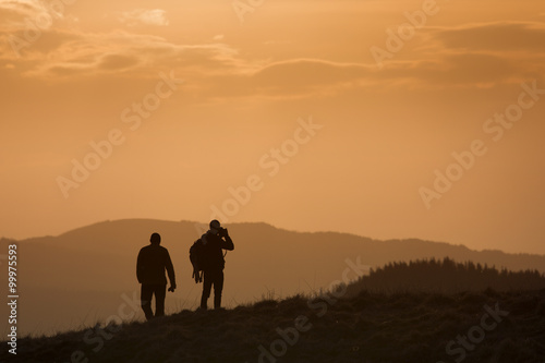 Silhouette of photographer on heal